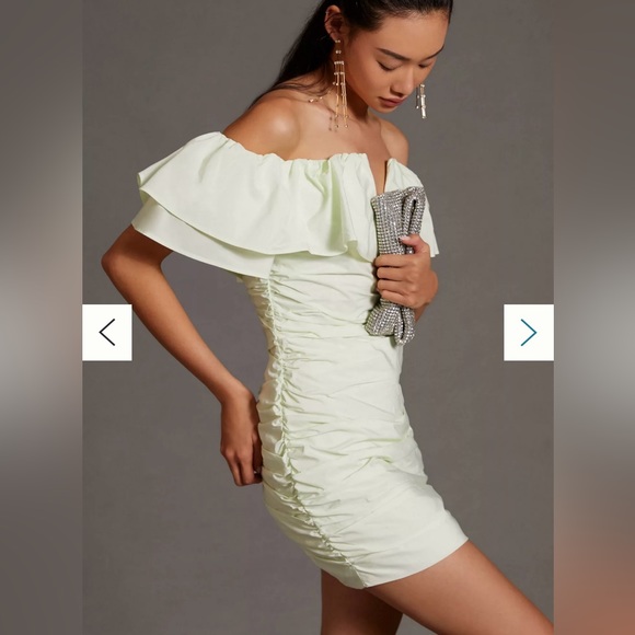 Maeve ruched off the shoulder dress - Picture 2 of 4